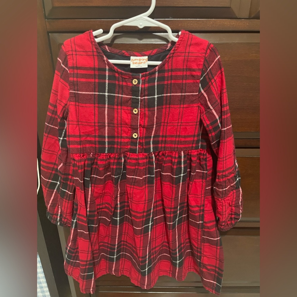 Girls plaid longsleeve dress Jumping Beans